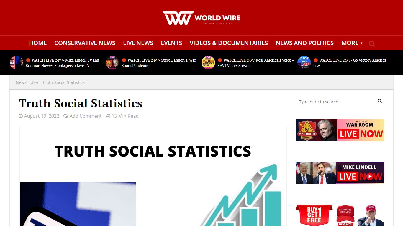 Truth Social Statistics - World-Wire